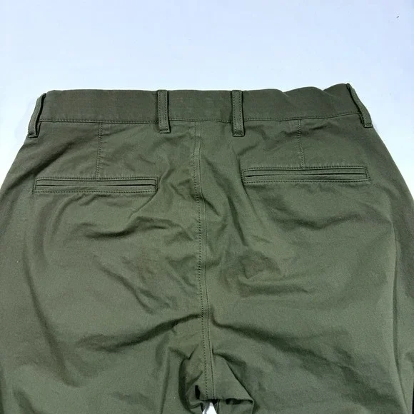 J Crew Tech Pants Mens 29x32 Green Preppy Chino 484 Slim Fit Performance Casual - Picture 4 of 10